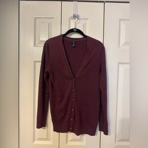 GAP Women's Deep Red Maroon Cardigan Sweater